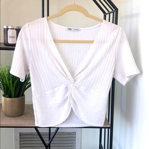 Zara White crop top